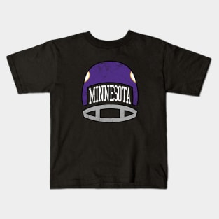 Minnesota Retro Helmet - Purple Kids T-Shirt